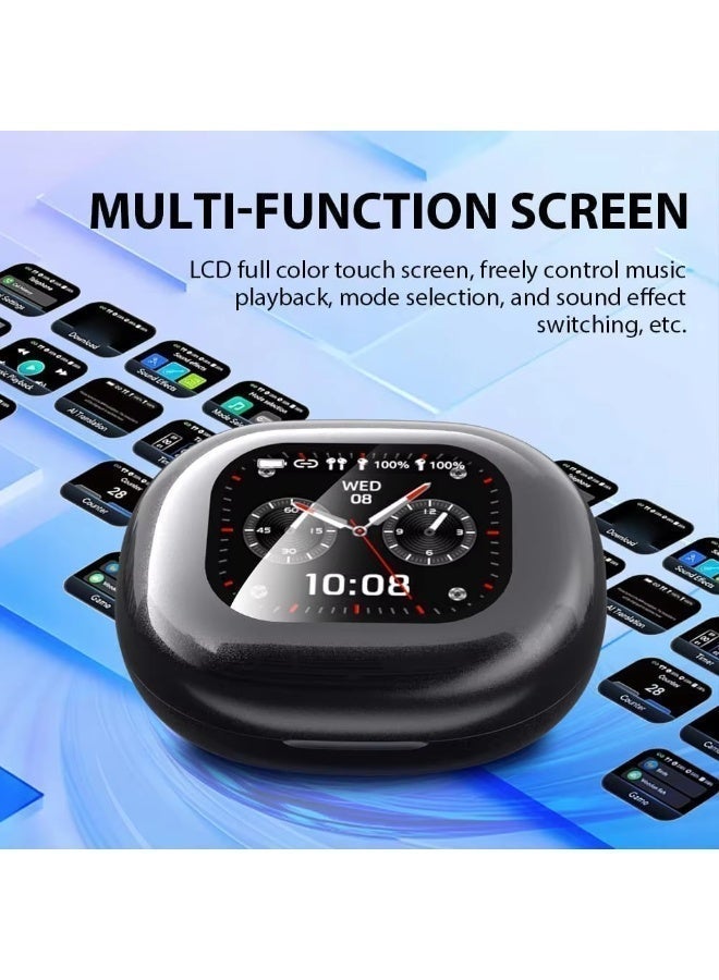 Q16 Pro Open Ear Translation Earbuds - AI Real-Time 144 Language, LCD Touch Screen Wireless Headphones for Business - Image 4